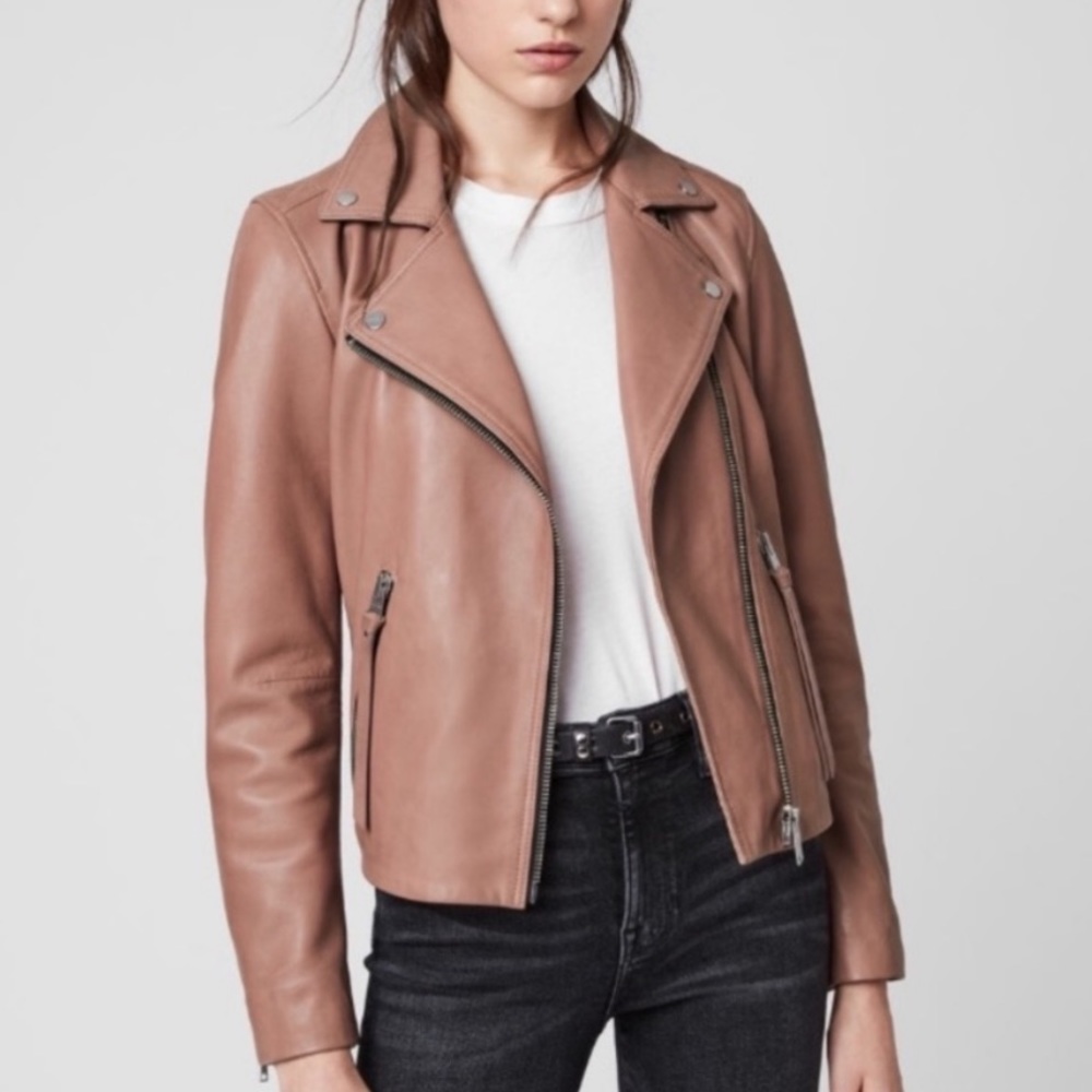 AllSaints Leather Dalby Biker Jacket